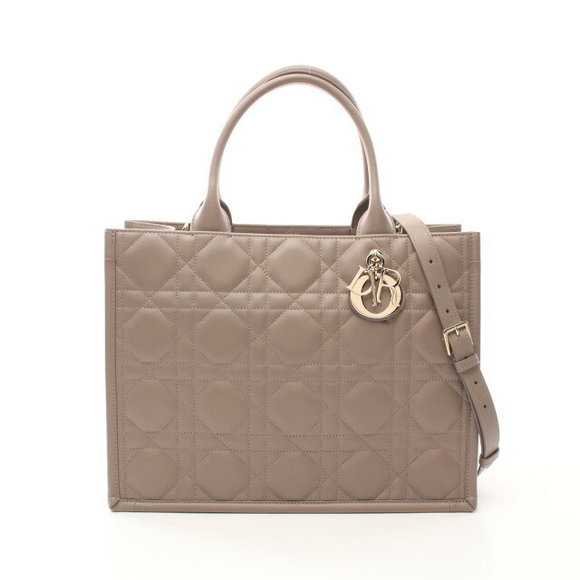 Dior BOOK TOTE Macrocannage Bag Beige Leather - Picture 1 of 7